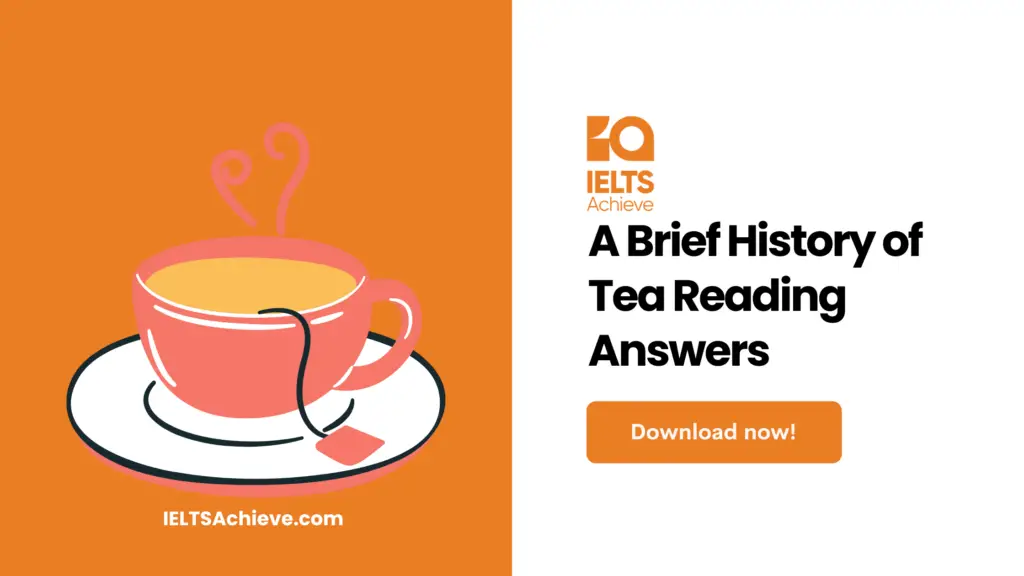 A Brief History of Tea Reading Answers