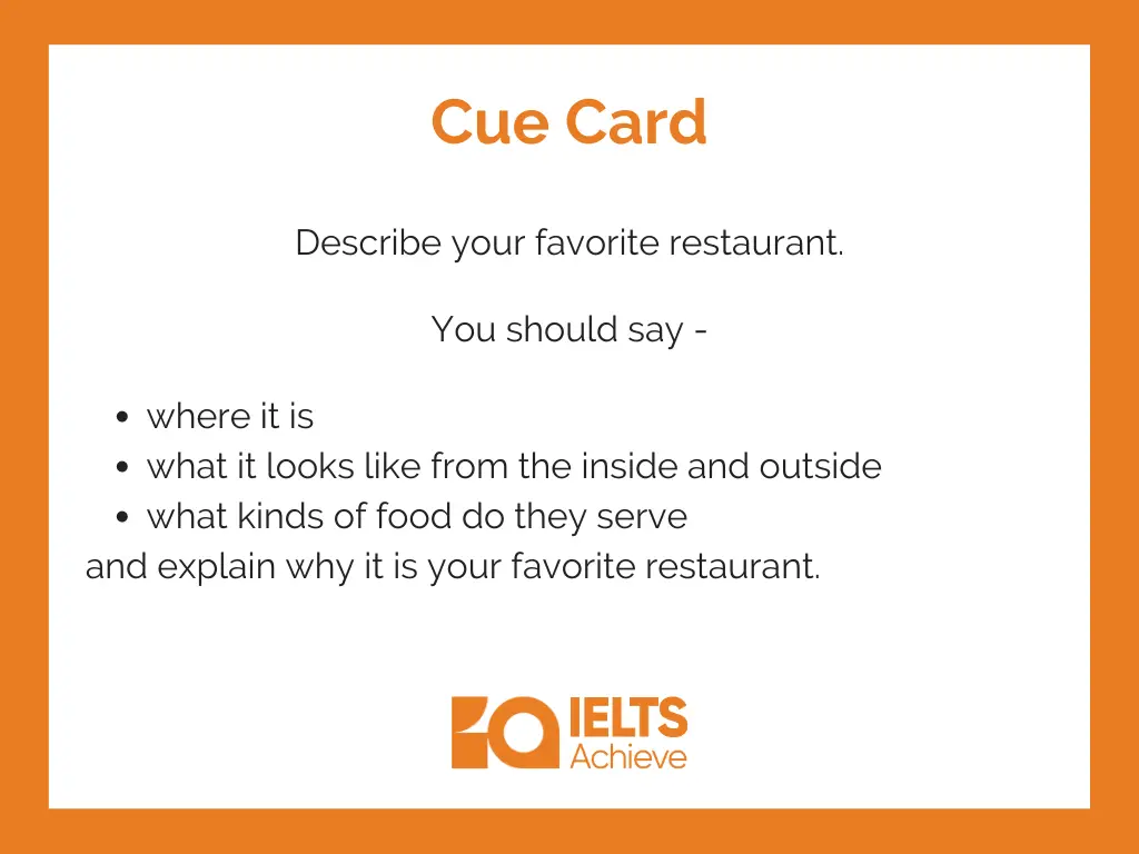 my favorite restaurant essay ielts