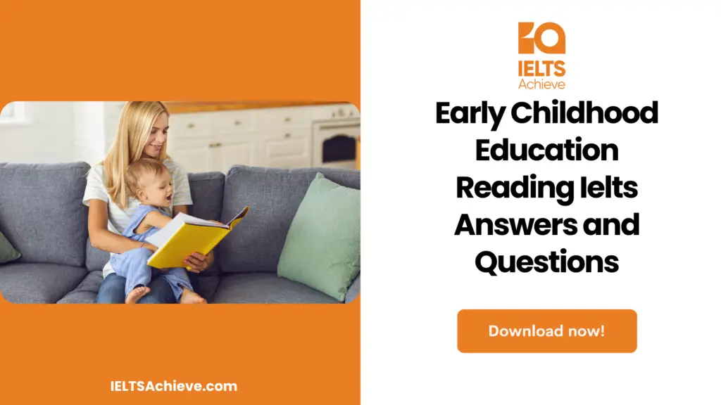 early childhood education reading answer