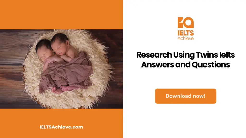 research using twins reading answers