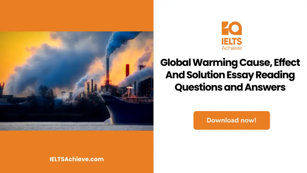 global warming causes effects and solutions ielts essay